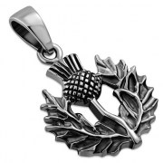 Thistle Silver Pendant, pn539